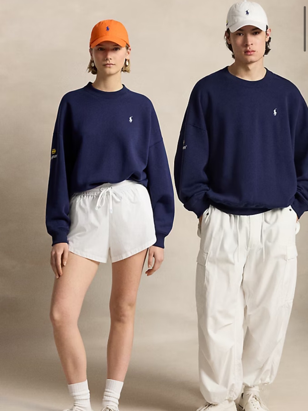 Unisex Polo by Ralph Lauren Navy Crewneck Sweatshirt with Embroidered US Open - Picture 2 of 5